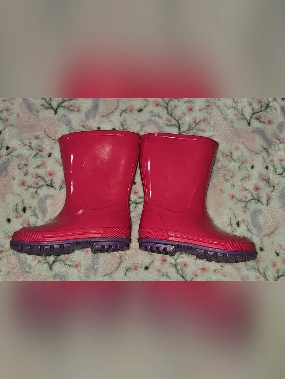 Bright Pink Kids' Rain Boots